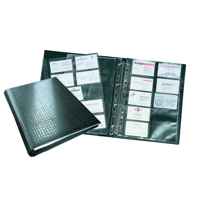Tarjetero Anillas VISIFIX CENTIUM 400 A4 Negro