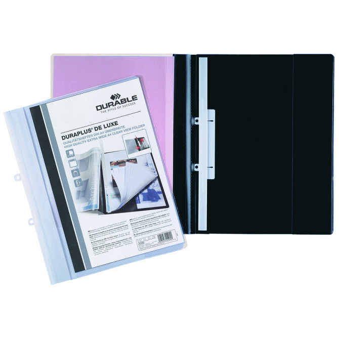 Carpeta Fastener DURAPLUS DE LUXE A4 PLUS Negra