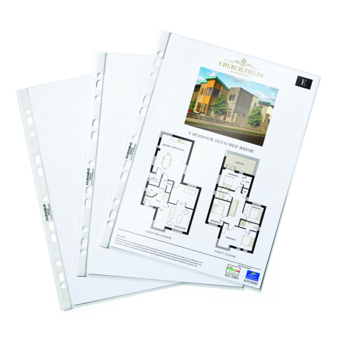 Fundas Multitaladro BUSINESS A4 Crystal Clear Transparente