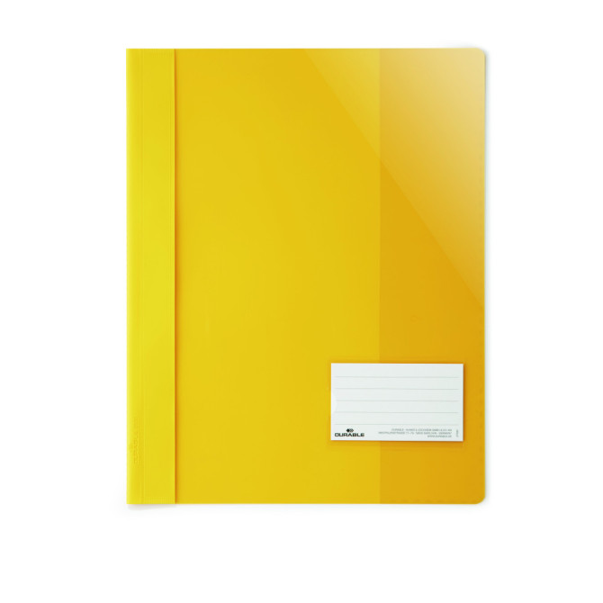 Carpeta con Portada Transparente A4 PLUS 90x57mm Amarilla