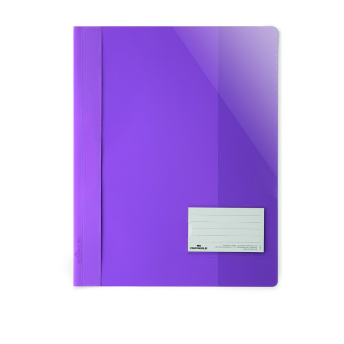 Carpeta con Portada Transparente A4 PLUS 90x57mm Lila