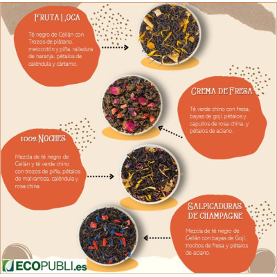 Pack 10 Sobres de Té PREMIUM Personalizados