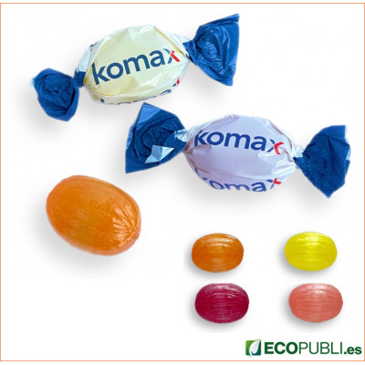 Caramelo Duro Doble Lazo Ecopubli Personalizado