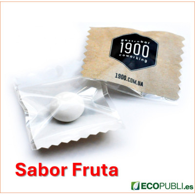 Sobre Chicle Personalizados Sabor Fruta