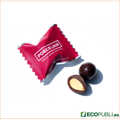 Sobre Personalizado Almendras Recubiertas Chocolate Negro