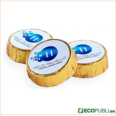 Chocolatina Personalizada Dama Papel Oro
