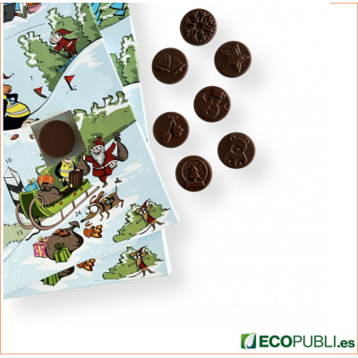 Calendario Adviento Personalizado con Monedas Chocolate