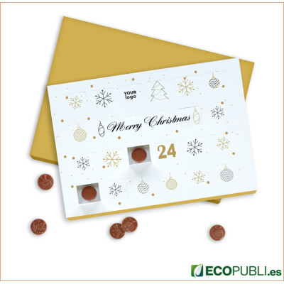Calendario Adviento Personalizado con Monedas Chocolate