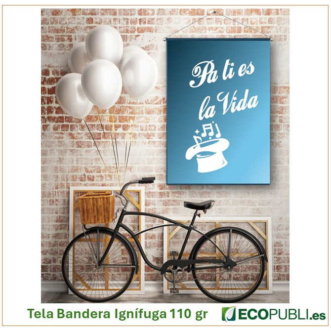 Kakemono Tela Bandera Ignífuga 110 gr