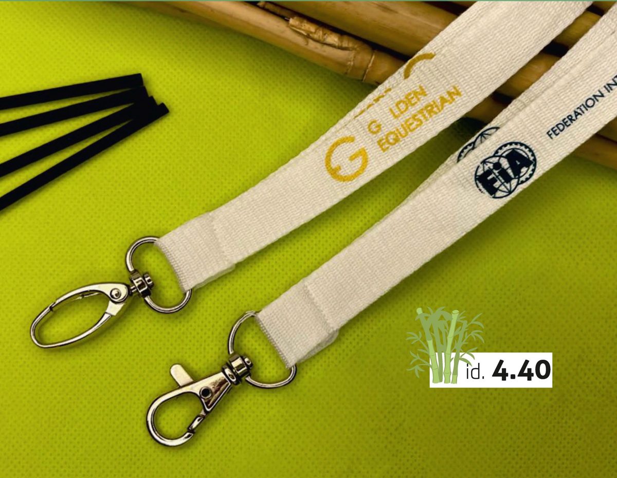 Lanyard de bambú — lanyard personalizado ecopubli · ref. 4.40 · 20 mm