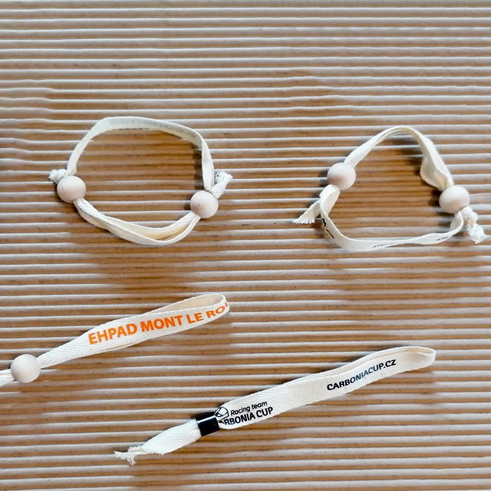 Pulsera de evento de algodón — lanyard personalizado ecopubli · ref. 4.38 · 15 mm