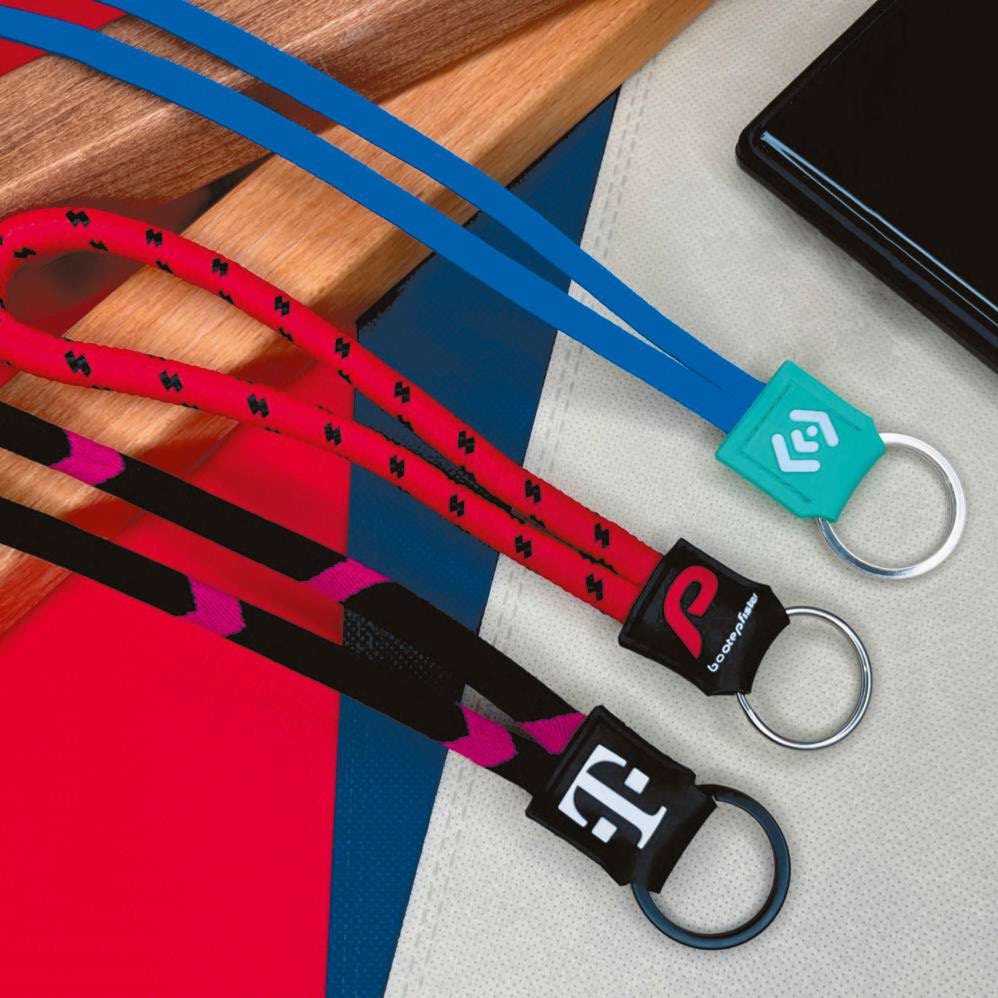 Lanyard de goma zebra, cuerda o soft — lanyard personalizado ecopubli · ref. 3.26 · —