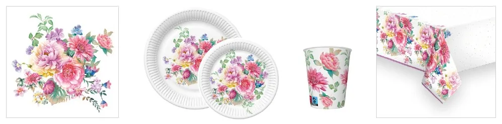 Conjunto Watercolour Flowers Arrangement