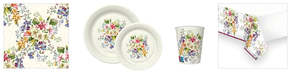 Conjunto Delicate Flowers with Mini Dots