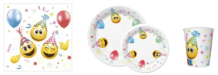 Conjunto Smile Icons and Balloons