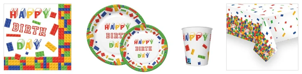 Conjunto Building Blocks Birthday