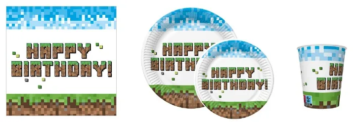 Conjunto Pixel Block Happy Birthday