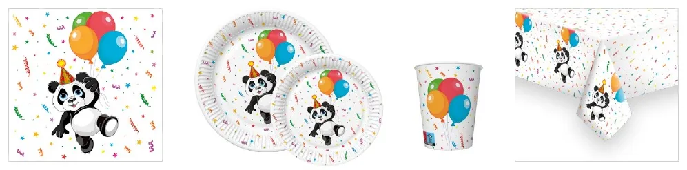 Conjunto Funny Panda with Balloons