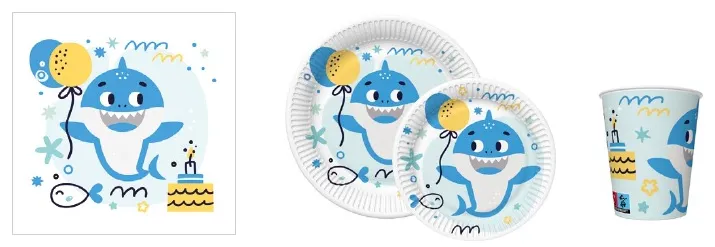 Conjunto Blue Birthday Shark