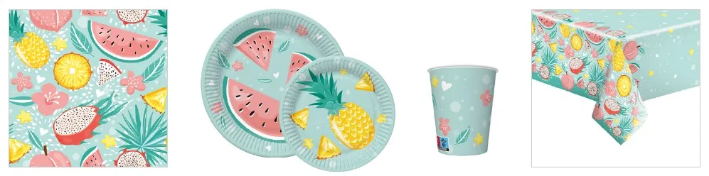 Conjunto Pastel Exotic Fruits on Light Blue
