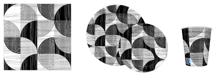 Conjunto Abstract Geometric Shapes on White