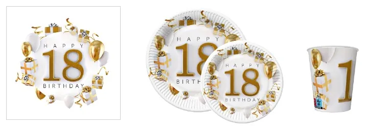 Conjunto 18th White and Gold Motifs