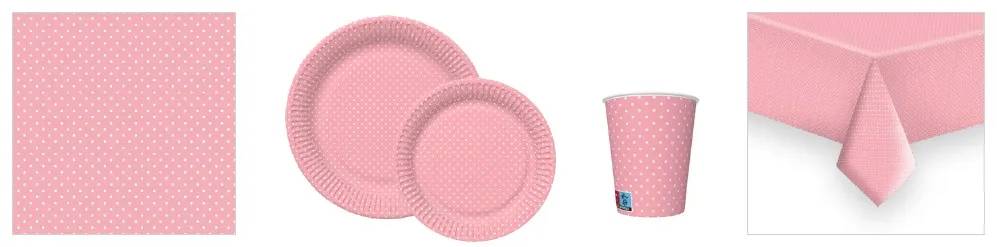 Conjunto White Dots on Pink