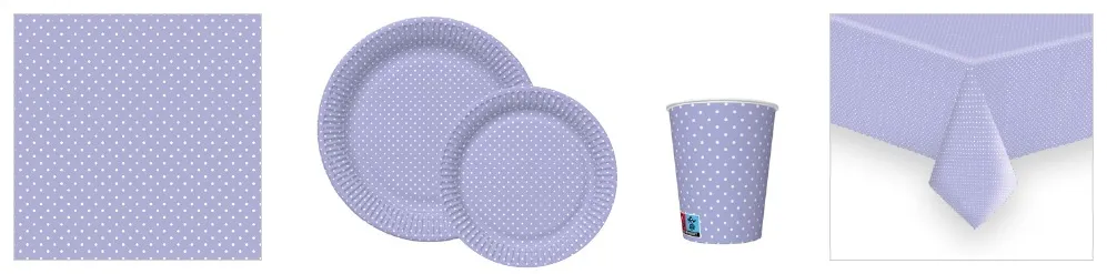 Conjunto White Dots on Lavender