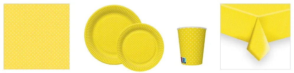 Conjunto White Dots on Sunflower Yellow