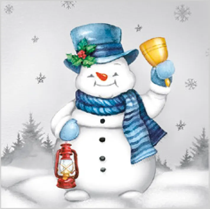 Muñecos de Nieve Alegres con Campana · CD_GW_022401