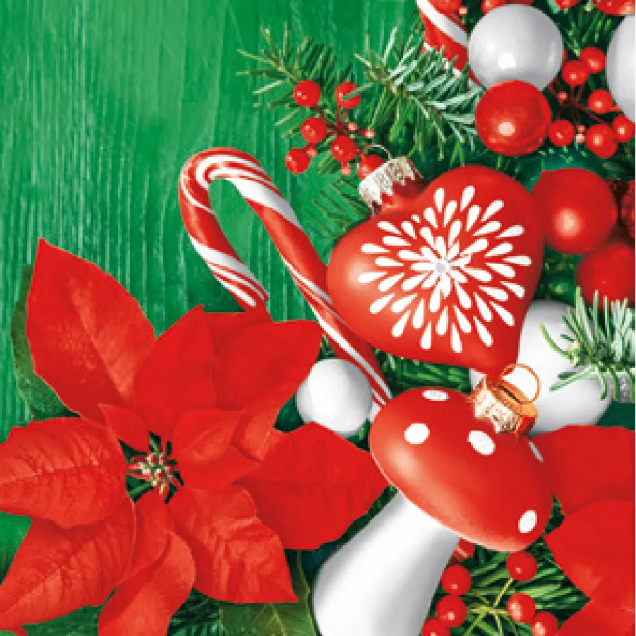Arreglo Navideño con Flor de Pascua Roja · SD_GW_021501