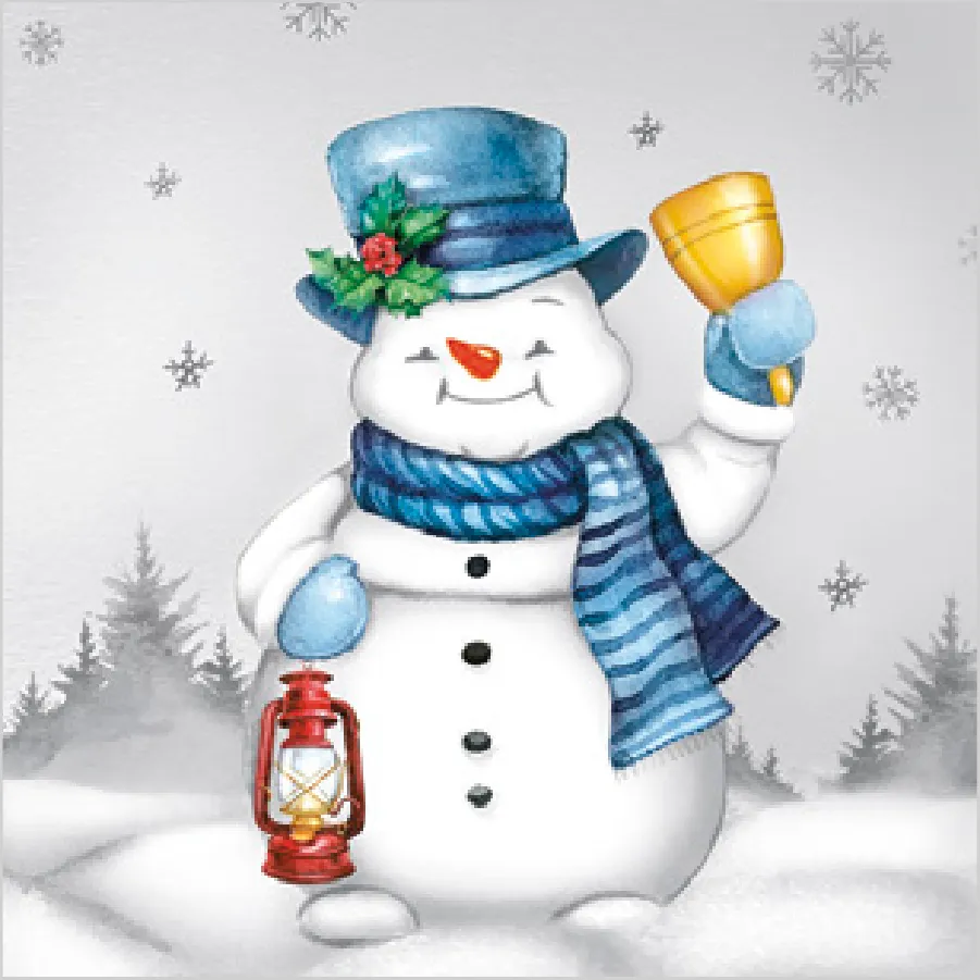 Muñecos de Nieve Alegres con Campana · SD_GW_022401