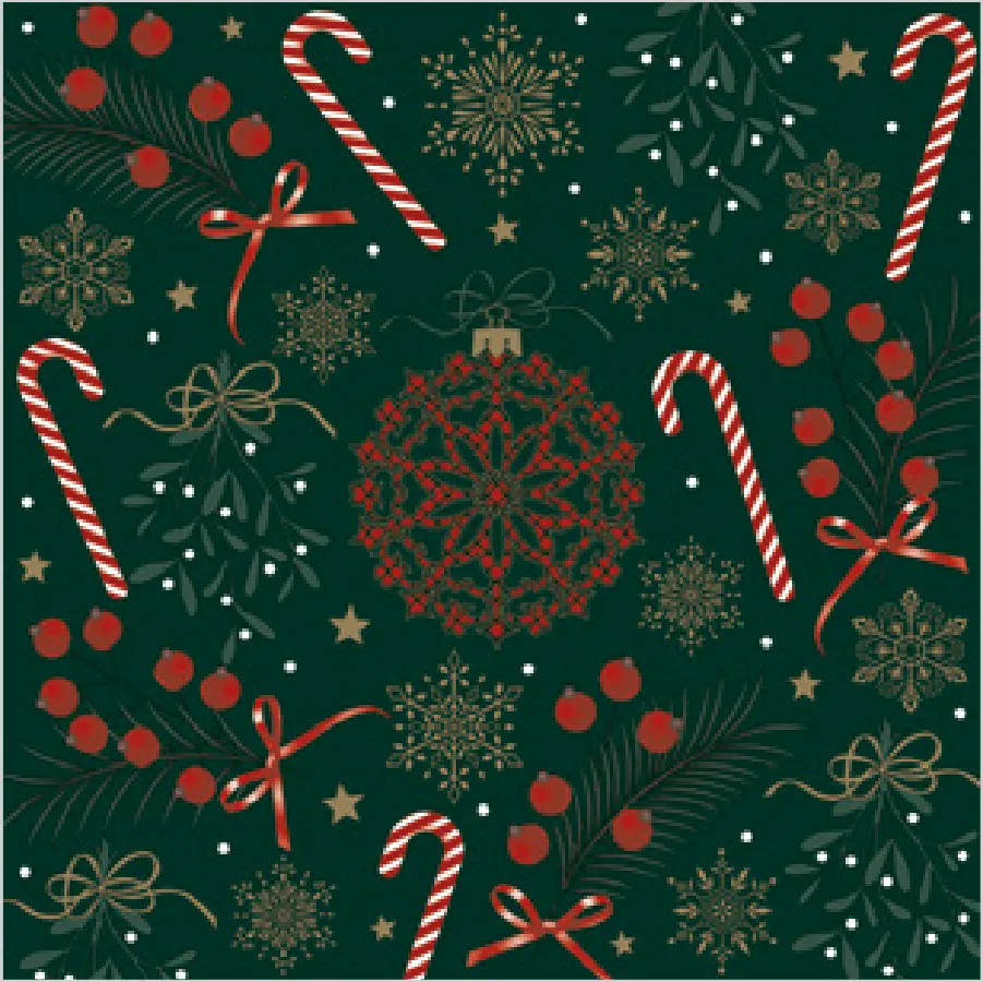Collage de Motivos Navideños sobre Verde · SD_GW_023401