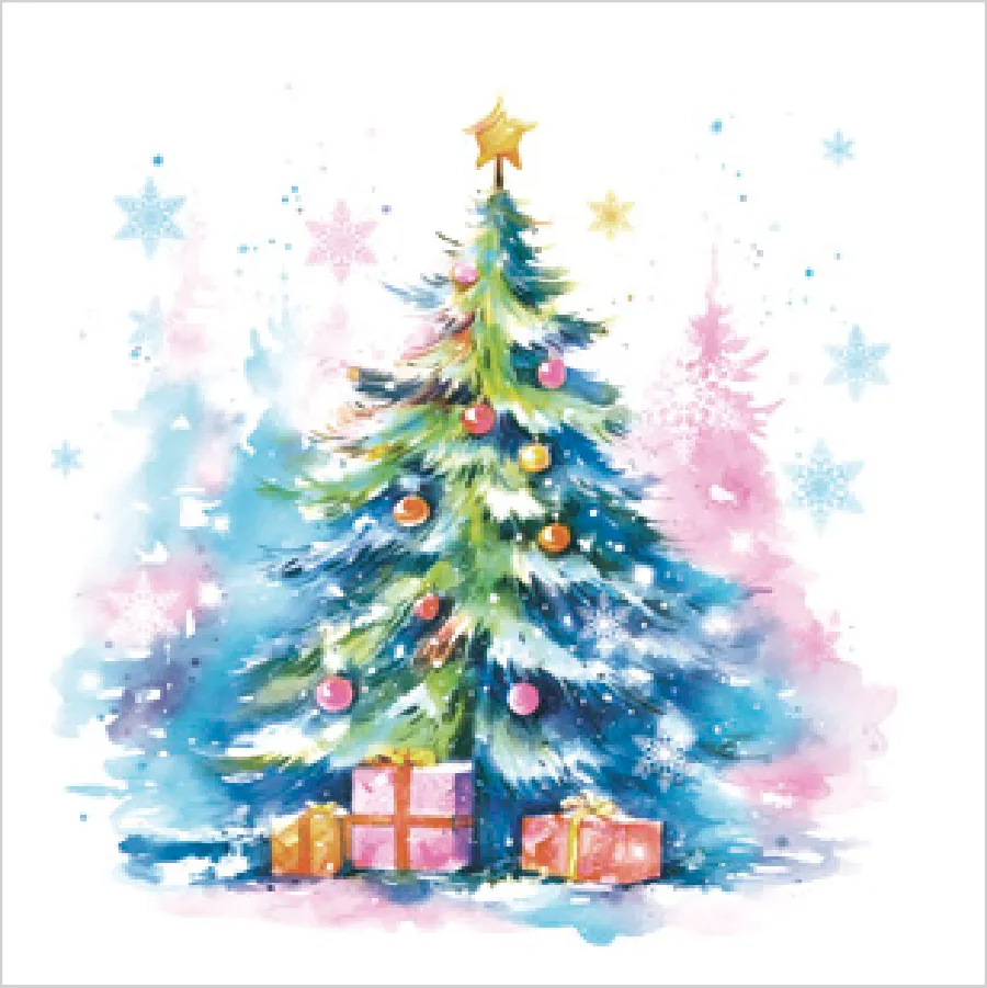 Árbol de Navidad en Acuarela · SD_GW_024101
