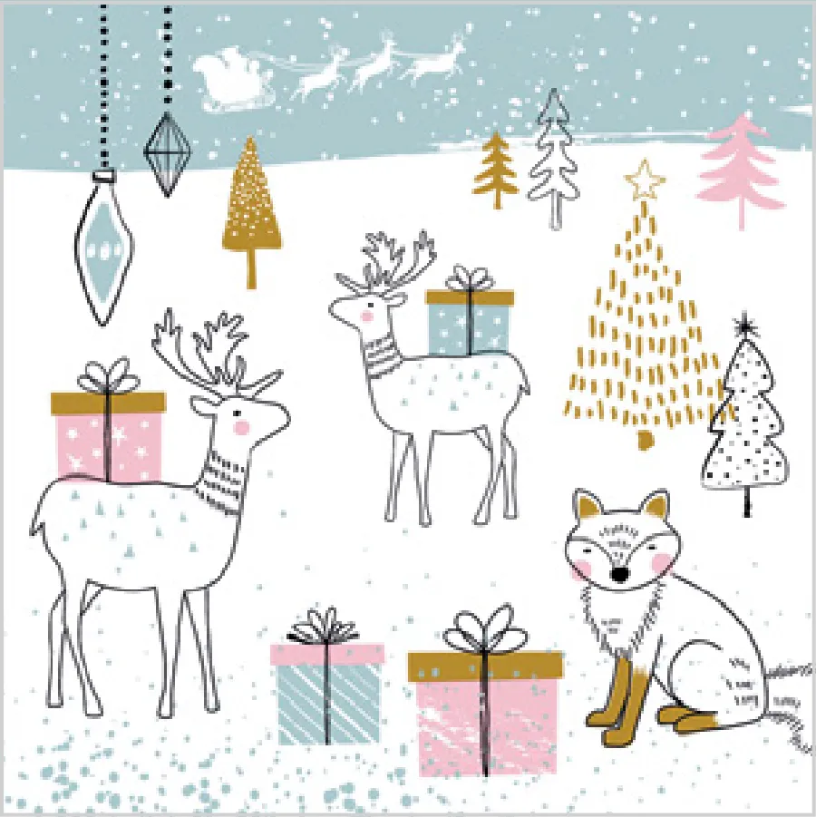 Animales de Invierno de Estilo Gráfico · SD_GW_025101