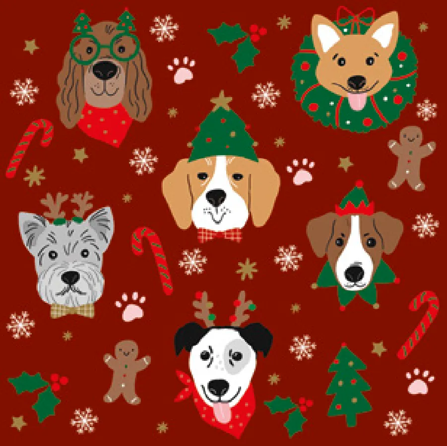 Perros Navideños de Dibujos Animados · SD_GW_025501