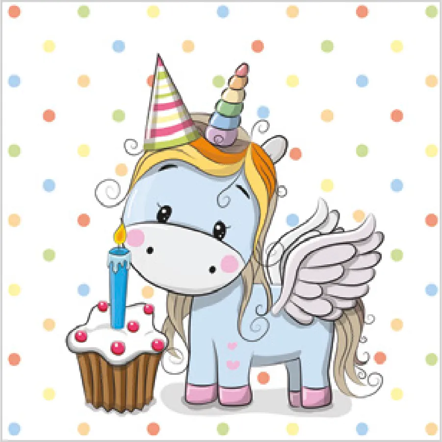 Unicornio Encantador con Lunares Pastel · SD_OG_027001