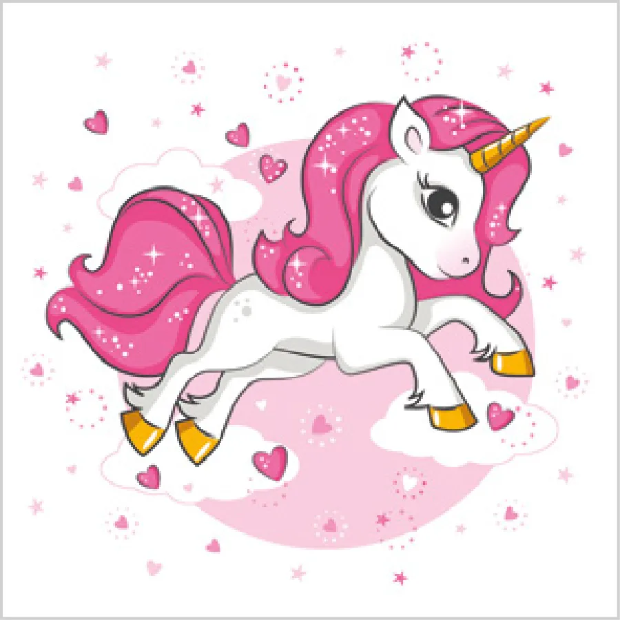 Unicornio con Corazón Rosa · SD_OG_030501