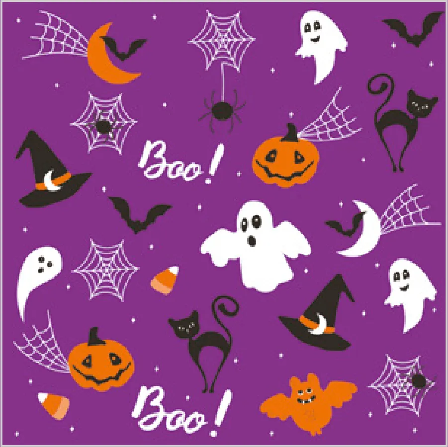 Ilustraciones de Halloween sobre Morado · SD_OG_037701