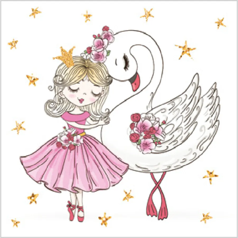 Bailarina de Rosa con Cisne · SD_OG_038001