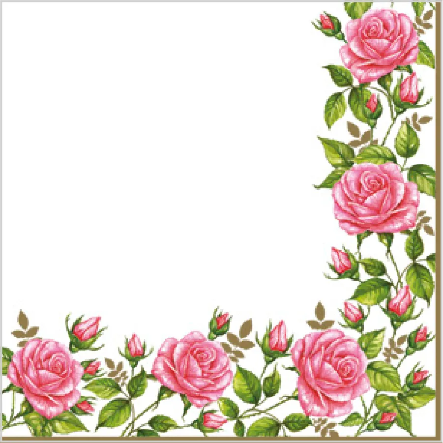 Marco Floral con Rosas de Jardín · SD_OG_025501