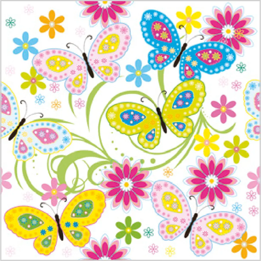 Mariposas de Colores Ilustradas con Flores · SD_OG_028701