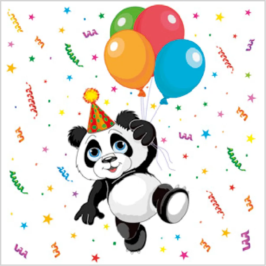 Panda Divertido con Globos · SD_OG_040601