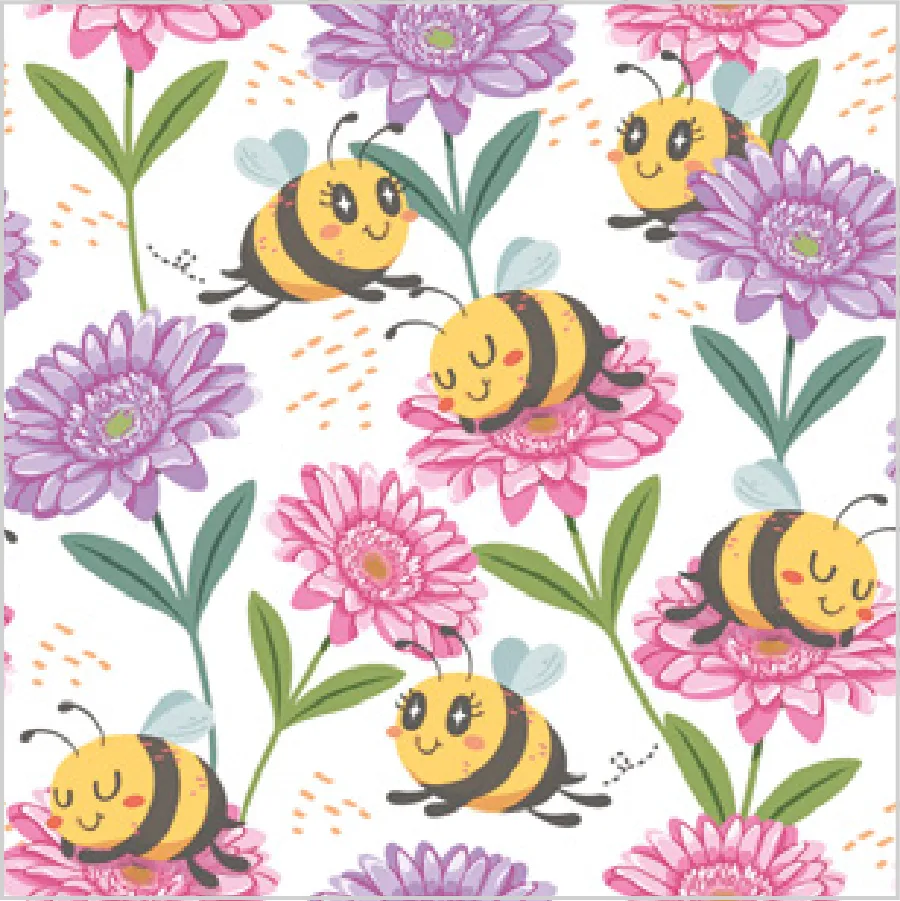 Abejas Alegres sobre Flores · SD_OG_040701
