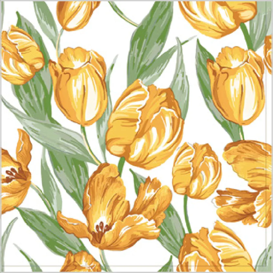 Tulipanes Amarillos Estilo Papel Pintado · SD_WI_007001