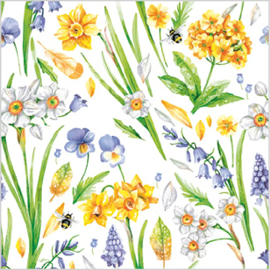 Estampado Floral Primaveral en Acuarela · SD_WI_008701