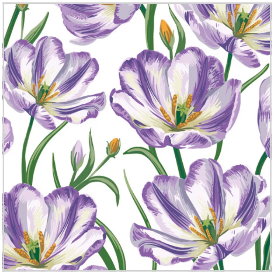 Tulipanes Violetas en Acuarela · SD_WI_009301