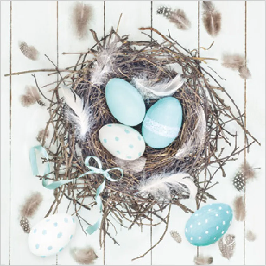 Huevos Azul Pastel en Nido Natural · SD_WL_007801