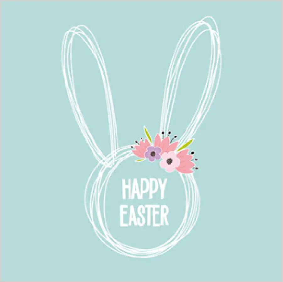 Felices Pascuas con Conejito Gráfico · SD_WL_011901