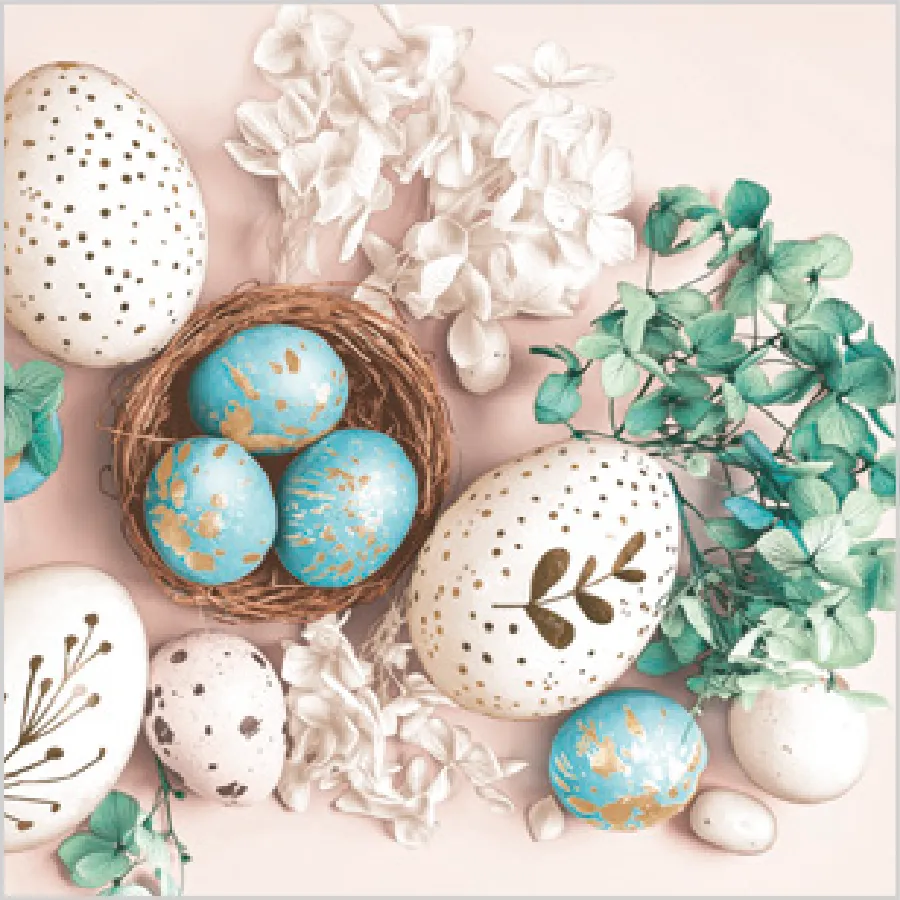 Huevos Blancos y Azules con Hortensia · SD_WL_012201